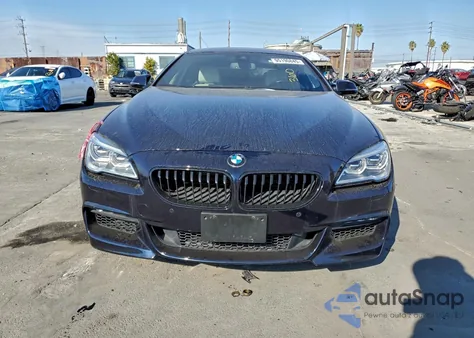 2017 BMW 650 I Gran Coupe из США, поврежденный, VIN WBA6D4C5XHD977788